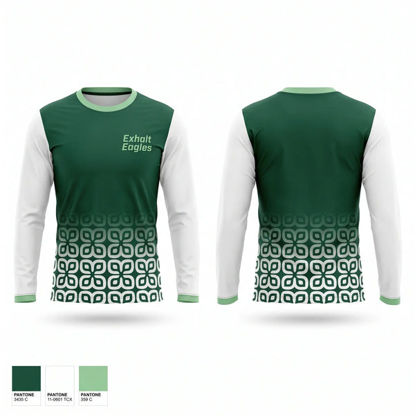 Long Sleeve Performance Shirt, Exhalt Eagles, Cheer, Teamtime, Team time, sublimation, custom sports apparel, team uniforms, spirit wear, spiritwear, sports uniforms, custom shirts, team store, custom team store, fundraiser sports, apparel fundraiser