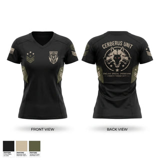 Womens Short Sleeve Vneck Shirt, Cerberus unit, E-Sports, Teamtime, Team time, sublimation, custom sports apparel, team uniforms, spirit wear, spiritwear, sports uniforms, custom shirts, team store, custom team store, fundraiser sports, apparel fundraiser