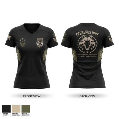 Cerberus unit Women's Short Sleeve V-neck Shirt - 1