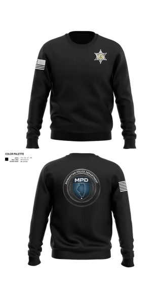 Crew Neck Sweatshirt, Manhattan Police Department, , Teamtime, Team time, sublimation, custom sports apparel, team uniforms, spirit wear, spiritwear, sports uniforms, custom shirts, team store, custom team store, fundraiser sports, apparel fundraiser