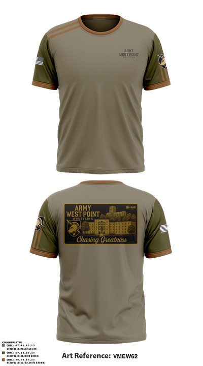 West Point Wrestling 35043385 Old School Cotton Feel Shirt - 1