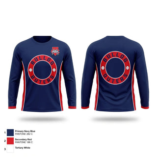 Long Sleeve Performance Shirt, Mudcats, Baseball, Teamtime, Team time, sublimation, custom sports apparel, team uniforms, spirit wear, spiritwear, sports uniforms, custom shirts, team store, custom team store, fundraiser sports, apparel fundraiser
