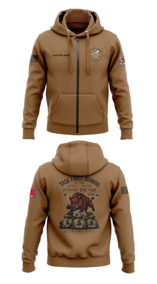 Zip Hoodie, 93rd Finance Battalion, National Guard, Teamtime, Team time, sublimation, custom sports apparel, team uniforms, spirit wear, spiritwear, sports uniforms, custom shirts, team store, custom team store, fundraiser sports, apparel fundraiser