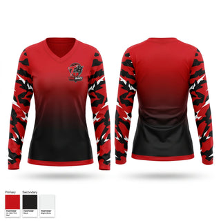 Womens Long Sleeve Vneck Shirt, Toxic Hearts, Men's Basketball, Teamtime, Team time, sublimation, custom sports apparel, team uniforms, spirit wear, spiritwear, sports uniforms, custom shirts, team store, custom team store, fundraiser sports, apparel fundraiser