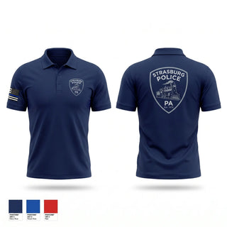 Short Sleeve Performance Polo, Strasburg Police, Police, Teamtime, Team time, sublimation, custom sports apparel, team uniforms, spirit wear, spiritwear, sports uniforms, custom shirts, team store, custom team store, fundraiser sports, apparel fundraiser