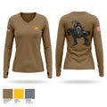Defender Troop 1-94 CAV Women's Long Sleeve V-neck Shirt - 1