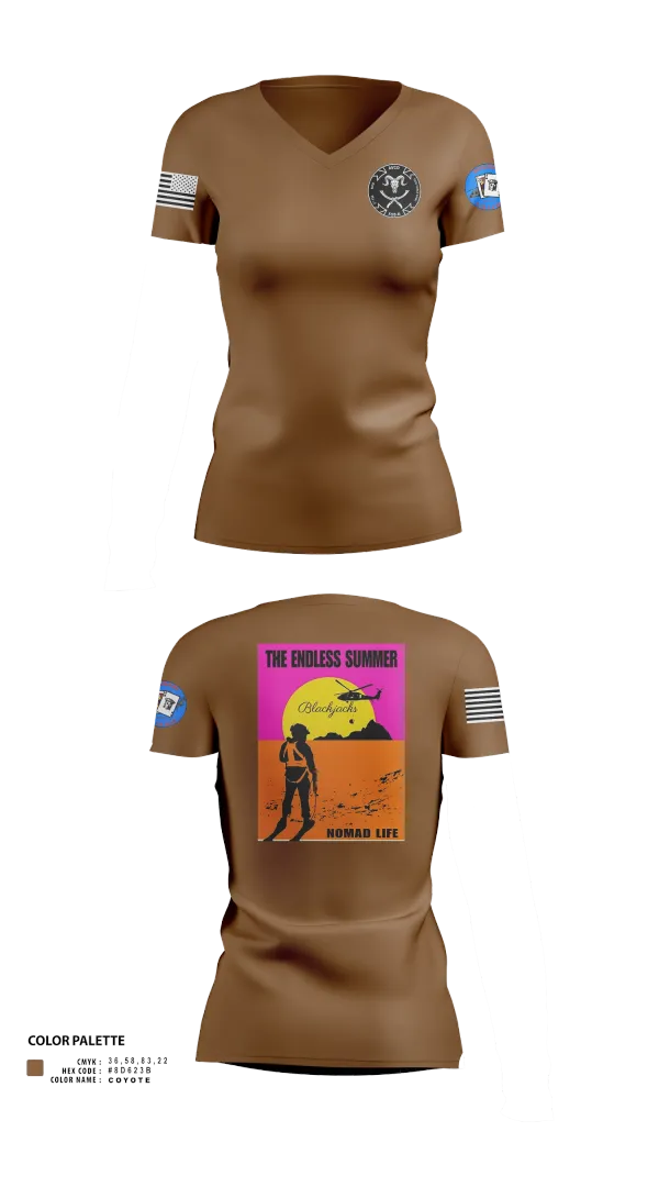 Womens Short Sleeve Vneck Shirt, A co 2-4GSAB, Army, Teamtime, Team time, sublimation, custom sports apparel, team uniforms, spirit wear, spiritwear, sports uniforms, custom shirts, team store, custom team store, fundraiser sports, apparel fundraiser