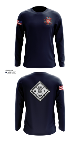 Long Sleeve Performance Shirt, St Louis Fire Department Engine House 28, Fire Department, Teamtime, Team time, sublimation, custom sports apparel, team uniforms, spirit wear, spiritwear, sports uniforms, custom shirts, team store, custom team store, fundraiser sports, apparel fundraiser