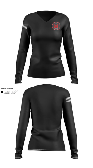 Womens Long Sleeve Vneck Shirt, 1st EN BDE, Army, Teamtime, Team time, sublimation, custom sports apparel, team uniforms, spirit wear, spiritwear, sports uniforms, custom shirts, team store, custom team store, fundraiser sports, apparel fundraiser