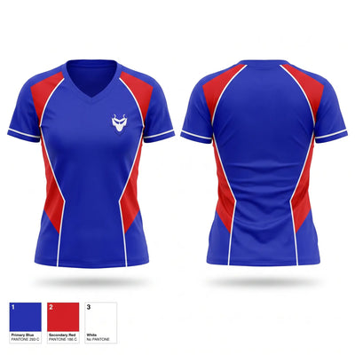 Blue Devils Women's Short Sleeve V-neck Shirt - 1