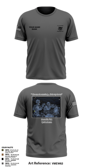 Old School Cotton Feel Shirt, Charger Co. / 2-112th Infantry Battalion, National Guard, Teamtime, Team time, sublimation, custom sports apparel, team uniforms, spirit wear, spiritwear, sports uniforms, custom shirts, team store, custom team store, fundraiser sports, apparel fundraiser