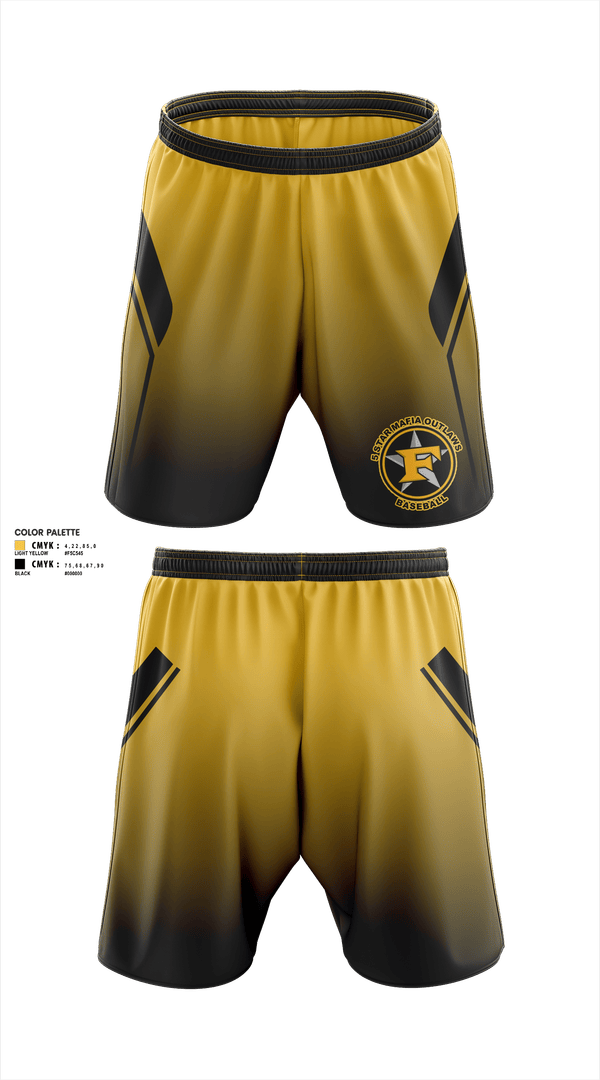 Athletic Shorts With Pockets, 5 Star Mafia Outlaws, Baseball, Teamtime, Team time, sublimation, custom sports apparel, team uniforms, spirit wear, spiritwear, sports uniforms, custom shirts, team store, custom team store, fundraiser sports, apparel fundraiser