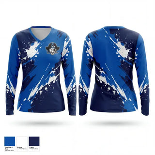 Womens Long Sleeve Vneck Shirt, Burrell, Baseball, Teamtime, Team time, sublimation, custom sports apparel, team uniforms, spirit wear, spiritwear, sports uniforms, custom shirts, team store, custom team store, fundraiser sports, apparel fundraiser