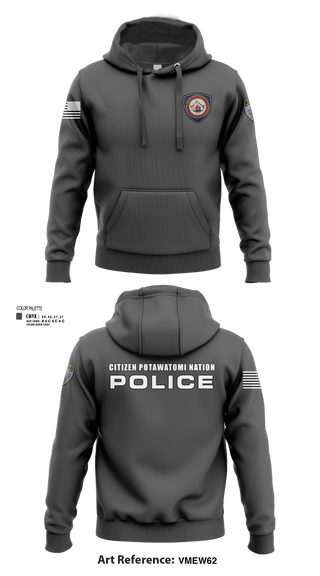 Hoodie, Citizen Pottawatomie nation Police Department, Police, Teamtime, Team time, sublimation, custom sports apparel, team uniforms, spirit wear, spiritwear, sports uniforms, custom shirts, team store, custom team store, fundraiser sports, apparel fundraiser