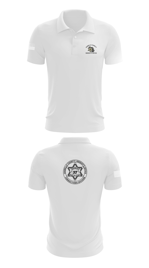 Short Sleeve Performance Polo, Isabella County Sheriff's Office, Police, Teamtime, Team time, sublimation, custom sports apparel, team uniforms, spirit wear, spiritwear, sports uniforms, custom shirts, team store, custom team store, fundraiser sports, apparel fundraiser