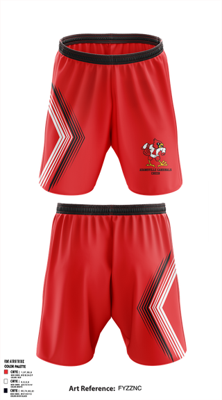 Athletic Shorts With Pockets, Adamsville Cardinals Cheer, Cheer, Teamtime, Team time, sublimation, custom sports apparel, team uniforms, spirit wear, spiritwear, sports uniforms, custom shirts, team store, custom team store, fundraiser sports, apparel fundraiser