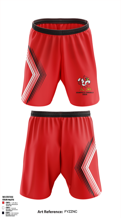 Adamsville Cardinals Cheer 29243302 Athletic Shorts With Pockets - 1 (1)