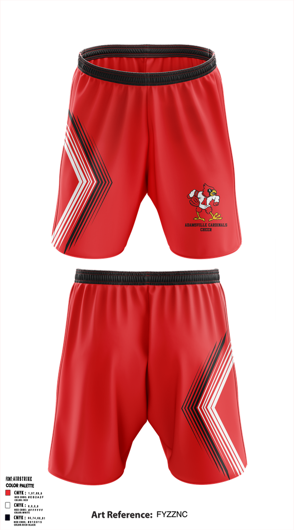 Athletic Shorts With Pockets, Adamsville Cardinals Cheer, Cheer, Teamtime, Team time, sublimation, custom sports apparel, team uniforms, spirit wear, spiritwear, sports uniforms, custom shirts, team store, custom team store, fundraiser sports, apparel fundraiser
