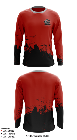Long Sleeve Performance Shirt, Glen Oaks High School Cross Country, Cross Country, Teamtime, Team time, sublimation, custom sports apparel, team uniforms, spirit wear, spiritwear, sports uniforms, custom shirts, team store, custom team store, fundraiser sports, apparel fundraiser
