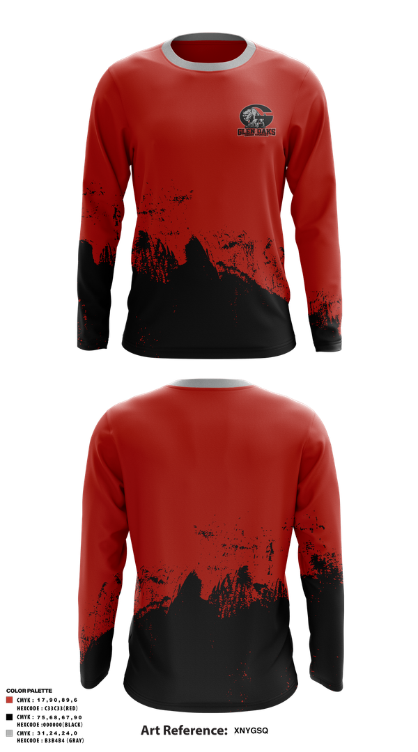 Long Sleeve Performance Shirt, Glen Oaks High School Cross Country, Cross Country, Teamtime, Team time, sublimation, custom sports apparel, team uniforms, spirit wear, spiritwear, sports uniforms, custom shirts, team store, custom team store, fundraiser sports, apparel fundraiser