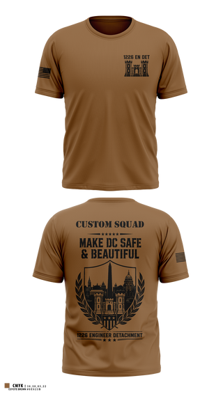 Short Sleeve Performance Shirt, 1226 EN DET, National Guard, Teamtime, Team time, sublimation, custom sports apparel, team uniforms, spirit wear, spiritwear, sports uniforms, custom shirts, team store, custom team store, fundraiser sports, apparel fundraiser