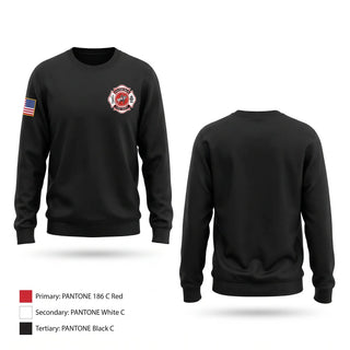 Crew Neck Sweatshirt, Edinburgh Fire Lancer Logo, EMS/EMT, Teamtime, Team time, sublimation, custom sports apparel, team uniforms, spirit wear, spiritwear, sports uniforms, custom shirts, team store, custom team store, fundraiser sports, apparel fundraiser