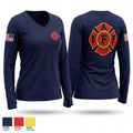 Avon Fire Department 34682194 Women's Long Sleeve V-neck Shirt - 1