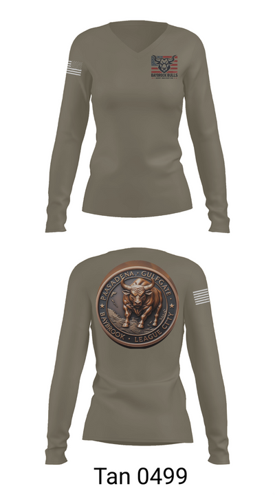 Baybrook Army Recruiting Company 58064560 Women's Long Sleeve V-neck Shirt - 77