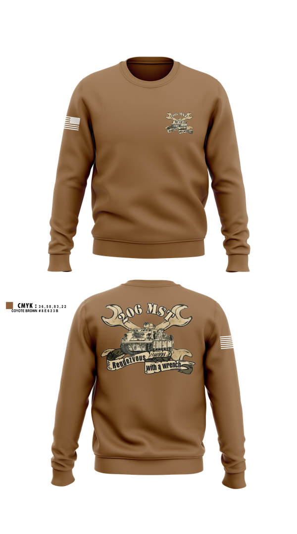Crew Neck Sweatshirt, 206th MST, Army, Teamtime, Team time, sublimation, custom sports apparel, team uniforms, spirit wear, spiritwear, sports uniforms, custom shirts, team store, custom team store, fundraiser sports, apparel fundraiser