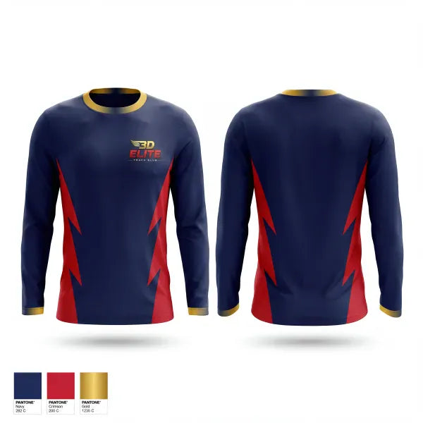Long Sleeve Performance Shirt, 3D Elite Track Club, Track & Field, Teamtime, Team time, sublimation, custom sports apparel, team uniforms, spirit wear, spiritwear, sports uniforms, custom shirts, team store, custom team store, fundraiser sports, apparel fundraiser