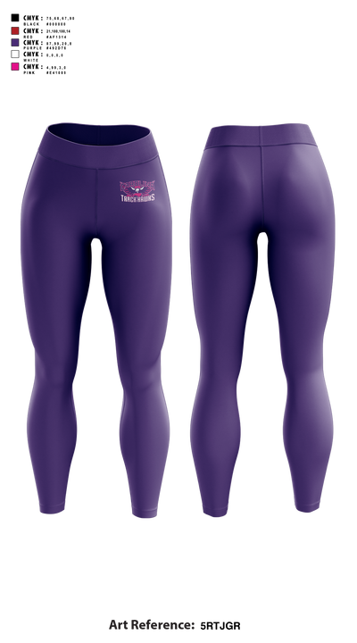 Carolina Track Hawks Womens Leggings - 2