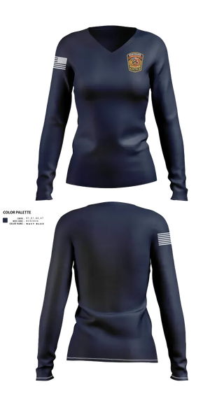 Womens Long Sleeve Vneck Shirt, Northside Fire Rescue, Fire Department, Teamtime, Team time, sublimation, custom sports apparel, team uniforms, spirit wear, spiritwear, sports uniforms, custom shirts, team store, custom team store, fundraiser sports, apparel fundraiser