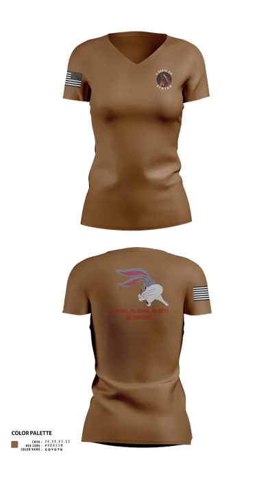 H Co, 2-325TH AIR 41315861 Women's Short Sleeve V-neck Shirt - 21