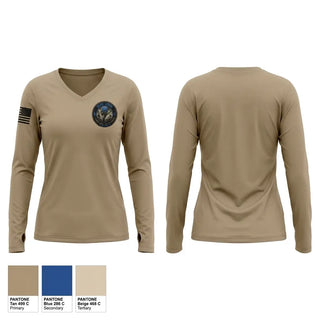 Womens Long Sleeve Vneck Shirt, TTBF 2026, National Guard, Teamtime, Team time, sublimation, custom sports apparel, team uniforms, spirit wear, spiritwear, sports uniforms, custom shirts, team store, custom team store, fundraiser sports, apparel fundraiser