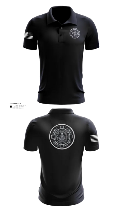 PA S.I.T.E. STATE AGENTS PRIVATE POLICE 2518977 Short Sleeve Performance Polo - 22
