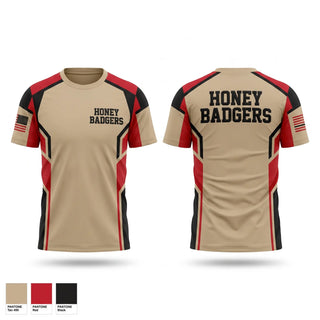 Short Sleeve Performance Shirt, Honey badgers, Army, Teamtime, Team time, sublimation, custom sports apparel, team uniforms, spirit wear, spiritwear, sports uniforms, custom shirts, team store, custom team store, fundraiser sports, apparel fundraiser