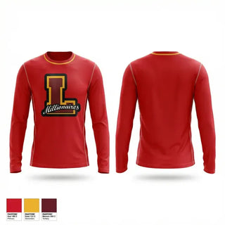 Long Sleeve Performance Shirt, Lenox millionaires, Baseball, Teamtime, Team time, sublimation, custom sports apparel, team uniforms, spirit wear, spiritwear, sports uniforms, custom shirts, team store, custom team store, fundraiser sports, apparel fundraiser