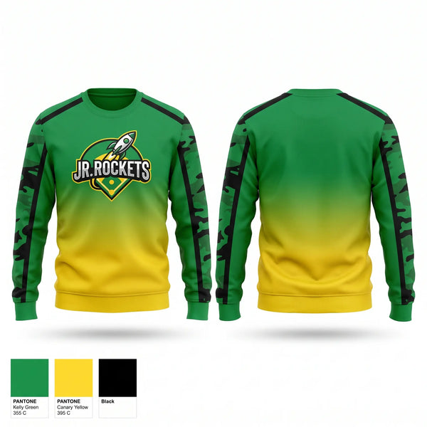 Crew Neck Sweatshirt, Jr.Rockets Baseball Club, Baseball, Teamtime, Team time, sublimation, custom sports apparel, team uniforms, spirit wear, spiritwear, sports uniforms, custom shirts, team store, custom team store, fundraiser sports, apparel fundraiser