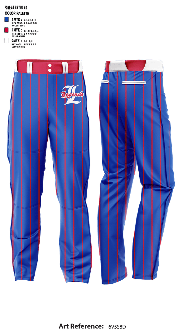 Baseball Pants, Leander Legends, Baseball, Teamtime, Team time, sublimation, custom sports apparel, team uniforms, spirit wear, spiritwear, sports uniforms, custom shirts, team store, custom team store, fundraiser sports, apparel fundraiser