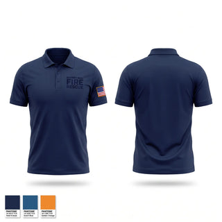 Short Sleeve Performance Polo, Cherry Hill Fire & Rescue, Fire Department, Teamtime, Team time, sublimation, custom sports apparel, team uniforms, spirit wear, spiritwear, sports uniforms, custom shirts, team store, custom team store, fundraiser sports, apparel fundraiser