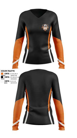 Womens Long Sleeve Vneck Shirt, SWSC Lady Stallions, Women's Soccer, Teamtime, Team time, sublimation, custom sports apparel, team uniforms, spirit wear, spiritwear, sports uniforms, custom shirts, team store, custom team store, fundraiser sports, apparel fundraiser