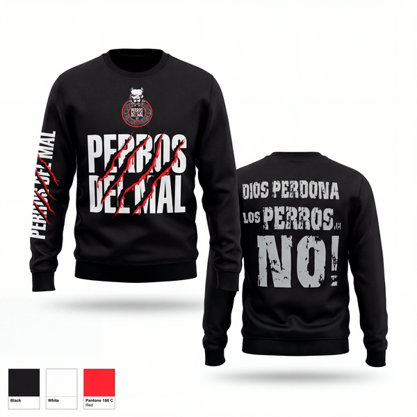 Crew Neck Sweatshirt, PERROS DEL MAL FC, Men's Soccer, Teamtime, Team time, sublimation, custom sports apparel, team uniforms, spirit wear, spiritwear, sports uniforms, custom shirts, team store, custom team store, fundraiser sports, apparel fundraiser