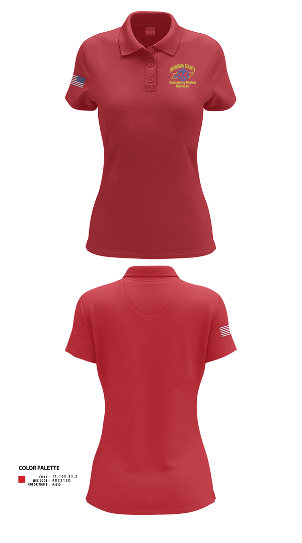 Womens Short Sleeve Performance Polo, Hardeman County Ambulance Service, EMS/EMT, Teamtime, Team time, sublimation, custom sports apparel, team uniforms, spirit wear, spiritwear, sports uniforms, custom shirts, team store, custom team store, fundraiser sports, apparel fundraiser