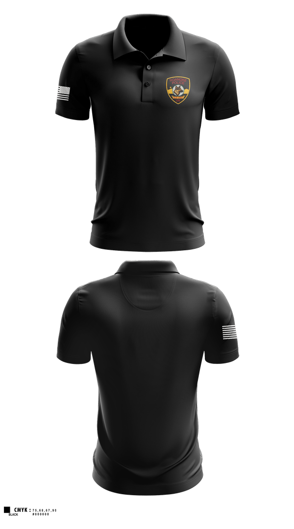 Short Sleeve Performance Polo, Roanoke K9, Police, Teamtime, Team time, sublimation, custom sports apparel, team uniforms, spirit wear, spiritwear, sports uniforms, custom shirts, team store, custom team store, fundraiser sports, apparel fundraiser