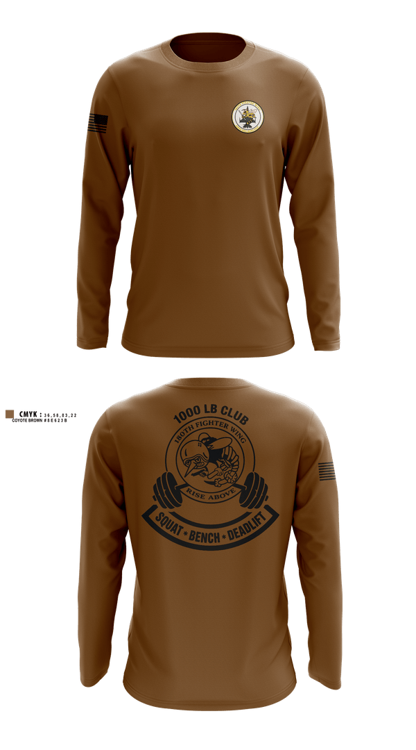 Long Sleeve Performance Shirt, 180th fighter wing, Air Force, Teamtime, Team time, sublimation, custom sports apparel, team uniforms, spirit wear, spiritwear, sports uniforms, custom shirts, team store, custom team store, fundraiser sports, apparel fundraiser