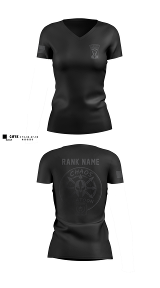 Womens Short Sleeve Vneck Shirt, D-2 CTF Defender, Army, Teamtime, Team time, sublimation, custom sports apparel, team uniforms, spirit wear, spiritwear, sports uniforms, custom shirts, team store, custom team store, fundraiser sports, apparel fundraiser