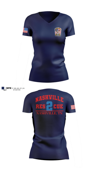Womens Short Sleeve Vneck Shirt, Rescue 2, Fire Department, Teamtime, Team time, sublimation, custom sports apparel, team uniforms, spirit wear, spiritwear, sports uniforms, custom shirts, team store, custom team store, fundraiser sports, apparel fundraiser