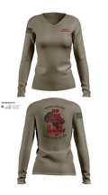 180th ESC 20338898 Women's Long Sleeve V-neck Shirt - 21