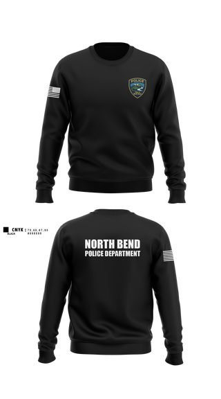 Crew Neck Sweatshirt, North Bend PD, Police, Teamtime, Team time, sublimation, custom sports apparel, team uniforms, spirit wear, spiritwear, sports uniforms, custom shirts, team store, custom team store, fundraiser sports, apparel fundraiser