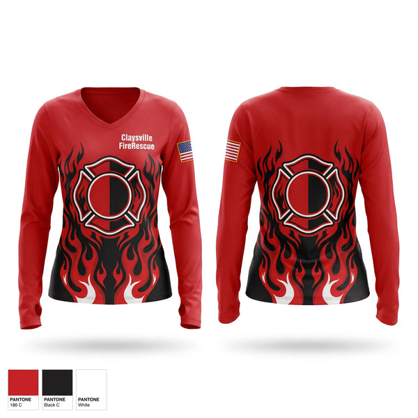 Old School Cotton Feel Shirt, Claysville Fire-Rescue, Fire Department, Teamtime, Team time, sublimation, custom sports apparel, team uniforms, spirit wear, spiritwear, sports uniforms, custom shirts, team store, custom team store, fundraiser sports, apparel fundraiser